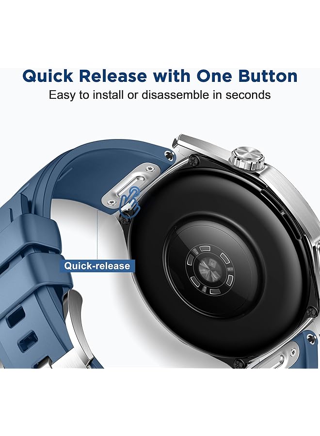 إيروريكس سوار ساعة سريع الفك مقاس 22 مم متوافق مع ساعة هواوي جي تي 5 4 3 جي تي رنر مقاس 46 مم لساعة هواوي 4 3 مقاس 46 مم حزام ساعة ناعم من السيليكون لساعة جالاكسي 3 مقاس 45 مم أحزمة ساعة رياضية قابلة للتنفس - Image 4