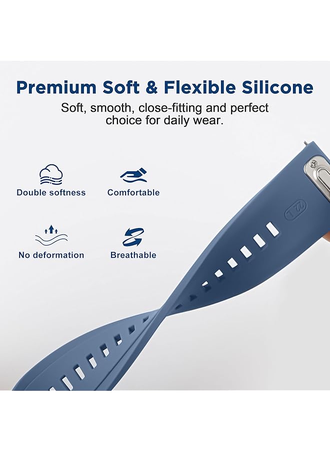 إيروريكس سوار ساعة سريع الفك مقاس 22 مم متوافق مع ساعة هواوي جي تي 5 4 3 جي تي رنر مقاس 46 مم لساعة هواوي 4 3 مقاس 46 مم حزام ساعة ناعم من السيليكون لساعة جالاكسي 3 مقاس 45 مم أحزمة ساعة رياضية قابلة للتنفس - Image 3