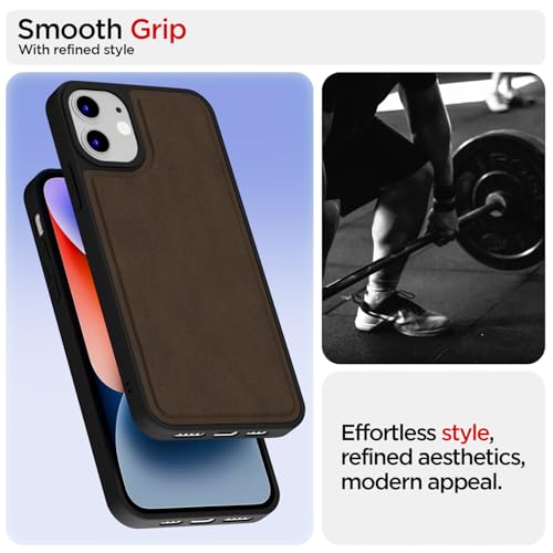 Pikkme Back Cover for iPhone 12/12 Pro | PU Leather, Full Camera Protection, Super Soft-Touch & Raised Edges Bumper Case (Brown) - Image 3