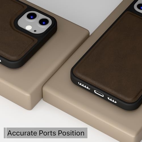 Pikkme Back Cover for iPhone 12/12 Pro | PU Leather, Full Camera Protection, Super Soft-Touch & Raised Edges Bumper Case (Brown) - Image 5