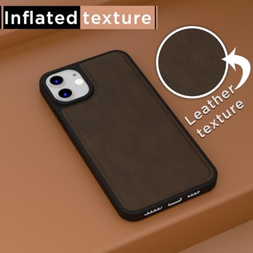 Pikkme Back Cover for iPhone 12/12 Pro | PU Leather, Full Camera Protection, Super Soft-Touch & Raised Edges Bumper Case (Brown) - Image 2