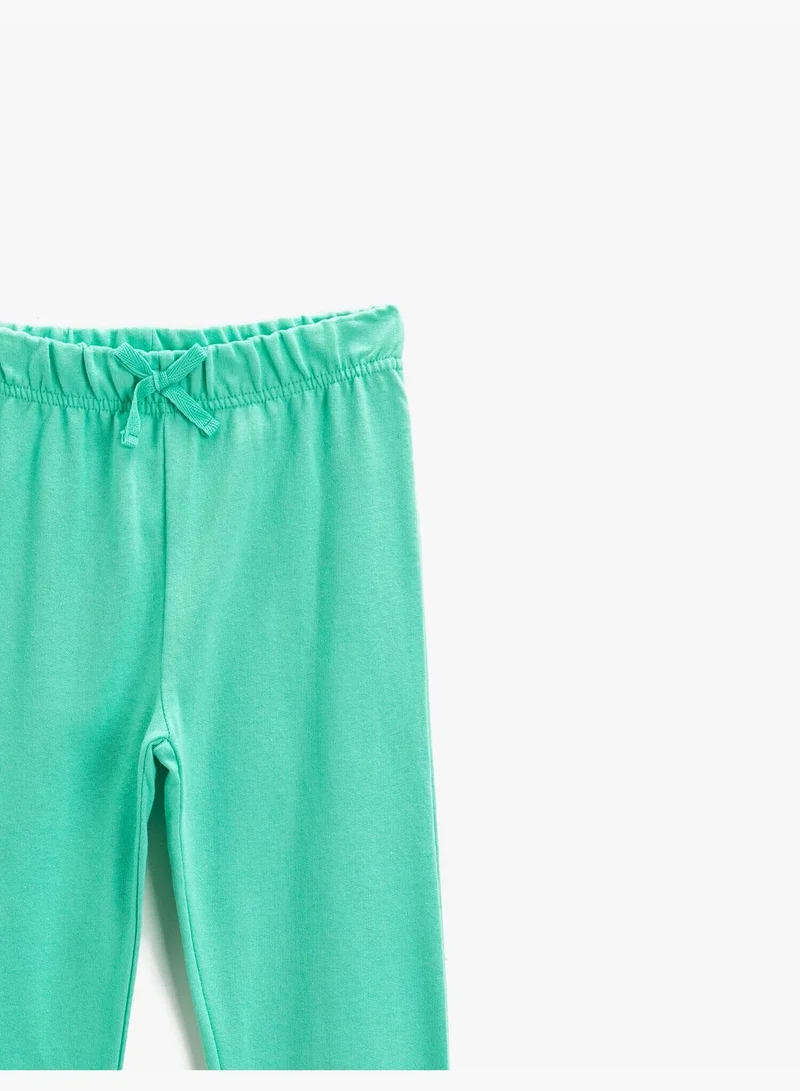 كوتون Basic Bow Detail Jogger Sweatpants Cotton