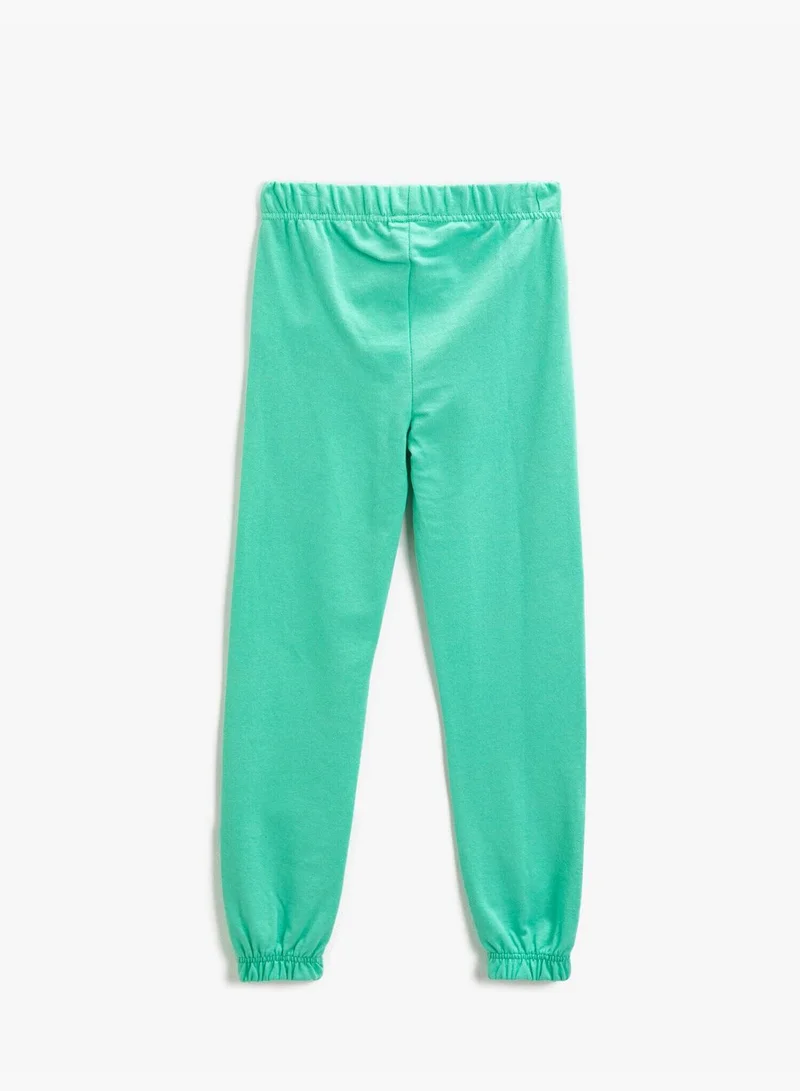 كوتون Basic Bow Detail Jogger Sweatpants Cotton