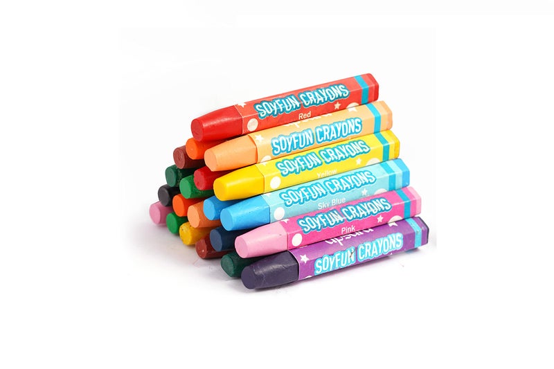 Apsara Soyfun Crayons - 12 Shades | Hexagonal Shape For Easy Grip | Vivid & Bright Colours | Non-Toxic & Child Friendly | For 1-4 Year Old Kids | 12 Shades In Each Pack - Multicolor - Image 5