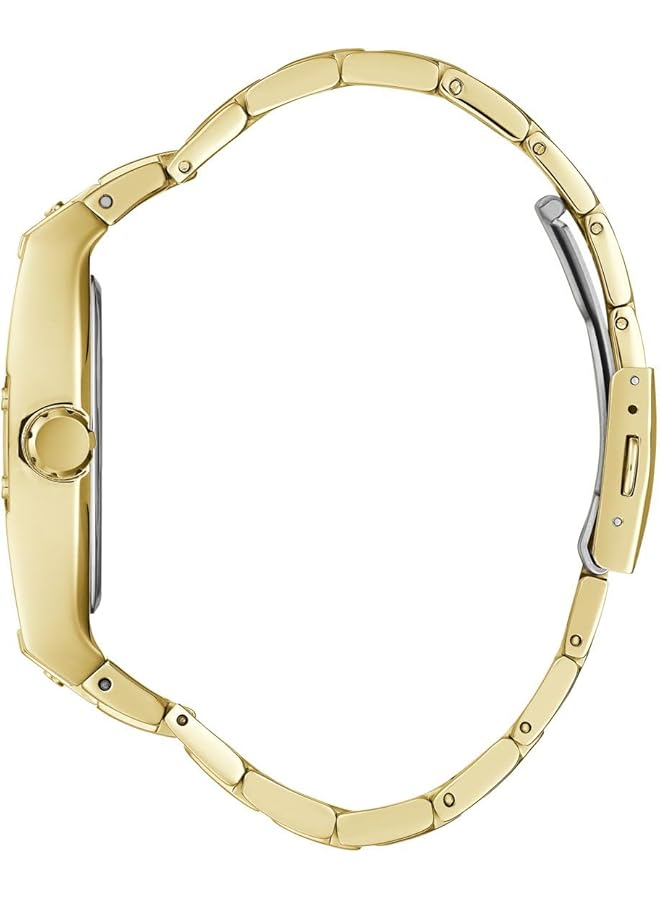 GUESS Men Trend Casual Tonneau Diamond 43Mm Watch Rose Gold One - Image 2