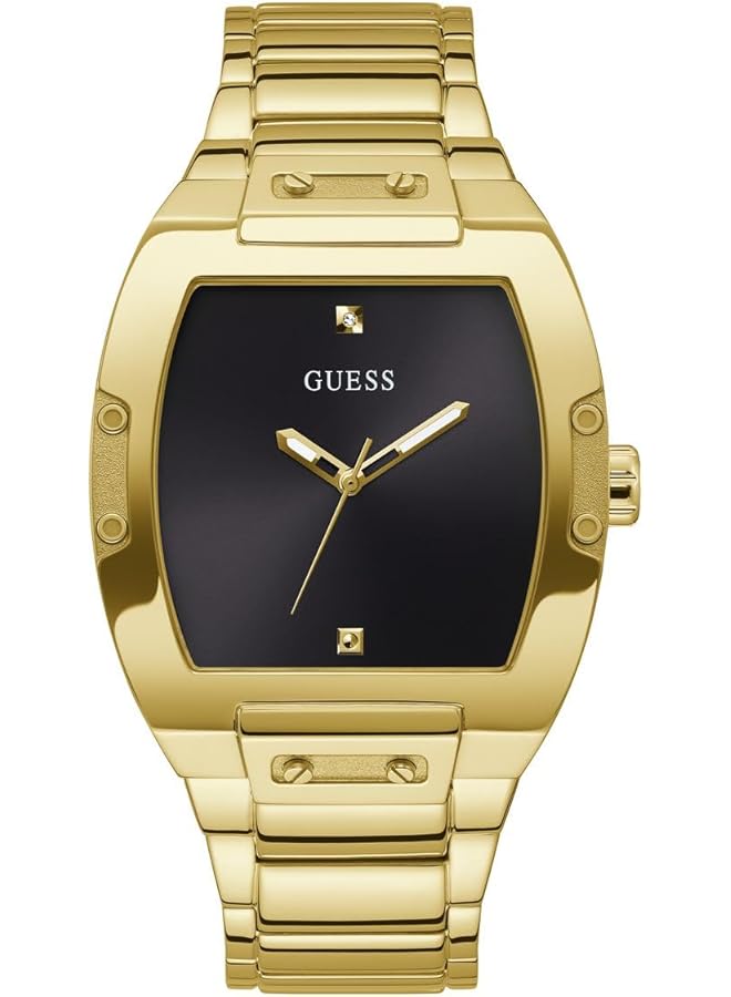 GUESS Men Trend Casual Tonneau Diamond 43Mm Watch Rose Gold One - Image 1