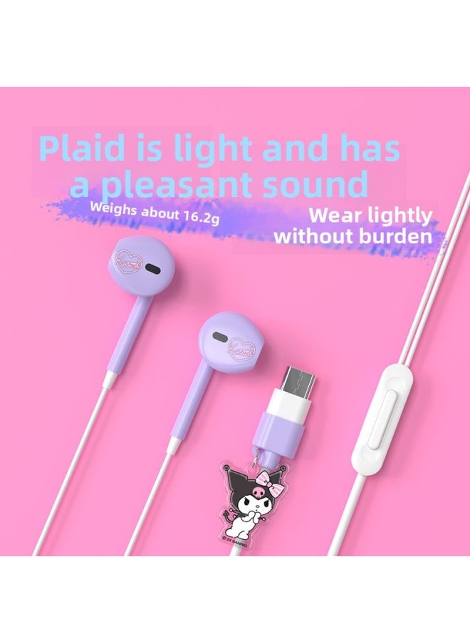 HelloKitty Wired Headset Half In-Ear Typec Interface High Sound Quality For AppleFor HuaweiFor Xiaomi15Pro-Color:Pacha Dog  - Image 3