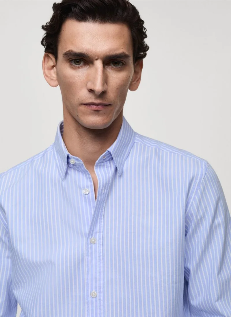 Mango Man 100% Cotton Kodak Striped Shirt
