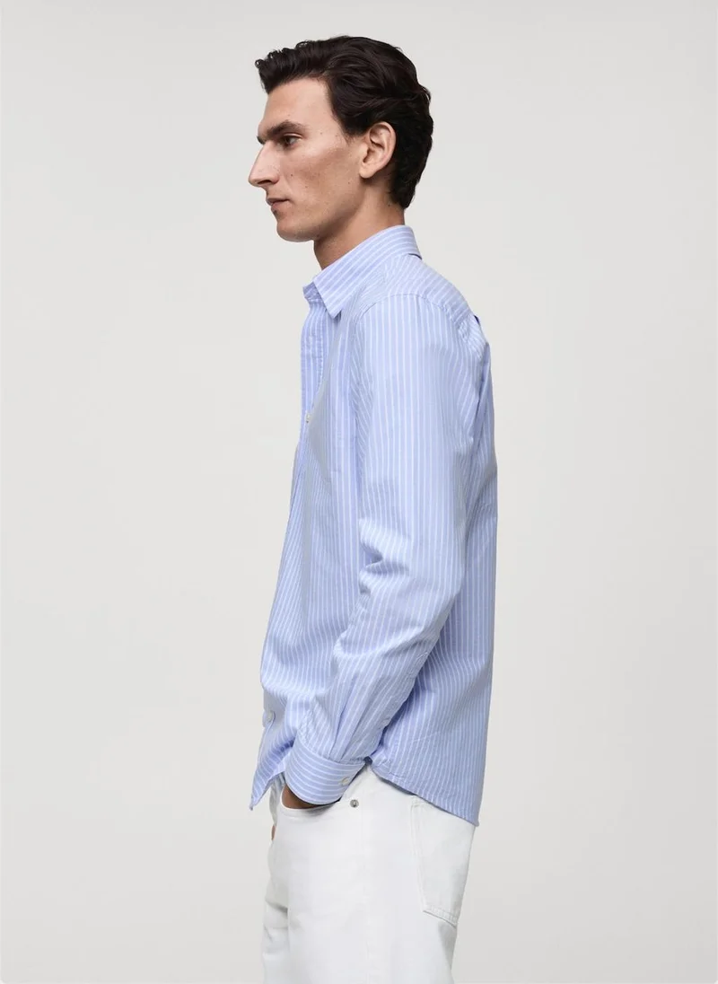 Mango Man 100% Cotton Kodak Striped Shirt