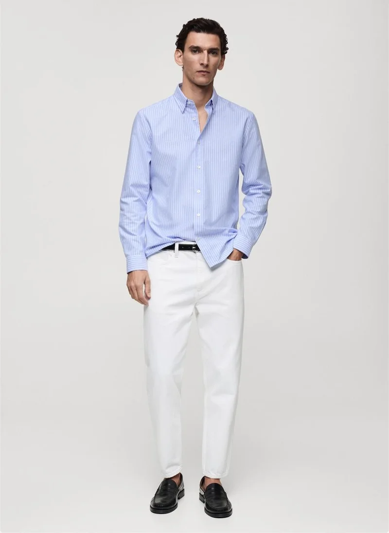 Mango Man 100% Cotton Kodak Striped Shirt