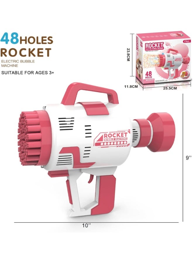TOY GARDEN Upgraded Bubble Gun with Light – 48-Hole Electric Handheld Bubble Machine for Kids, Toddlers, and Outdoor Fun – for Summer, winter Games, Parties, and Weddings - Image 2