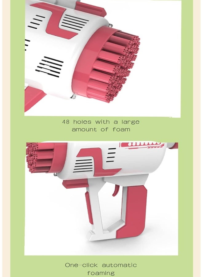 TOY GARDEN Upgraded Bubble Gun with Light – 48-Hole Electric Handheld Bubble Machine for Kids, Toddlers, and Outdoor Fun – for Summer, winter Games, Parties, and Weddings - Image 3