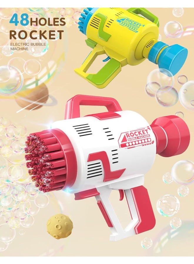 TOY GARDEN Upgraded Bubble Gun with Light – 48-Hole Electric Handheld Bubble Machine for Kids, Toddlers, and Outdoor Fun – for Summer, winter Games, Parties, and Weddings - Image 4