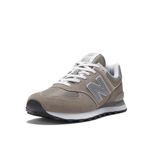 New Balance Men's 574 Core Sneaker, Grey/White, 9.5 Wide - Image 1