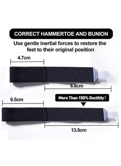 KASTWAVE Broken Toe Wraps, 6 Pcs/Pack, Fabric Toe Splint Toe Cushioned Bandages Finger Protectors Straightener Hammer Toe Separators  - Image 2