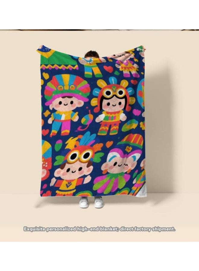 general Baby and children's cartoon flannel thin blanket (warm and comfortable, suitable for sleep, game use) 70cm*100cm - Image 3