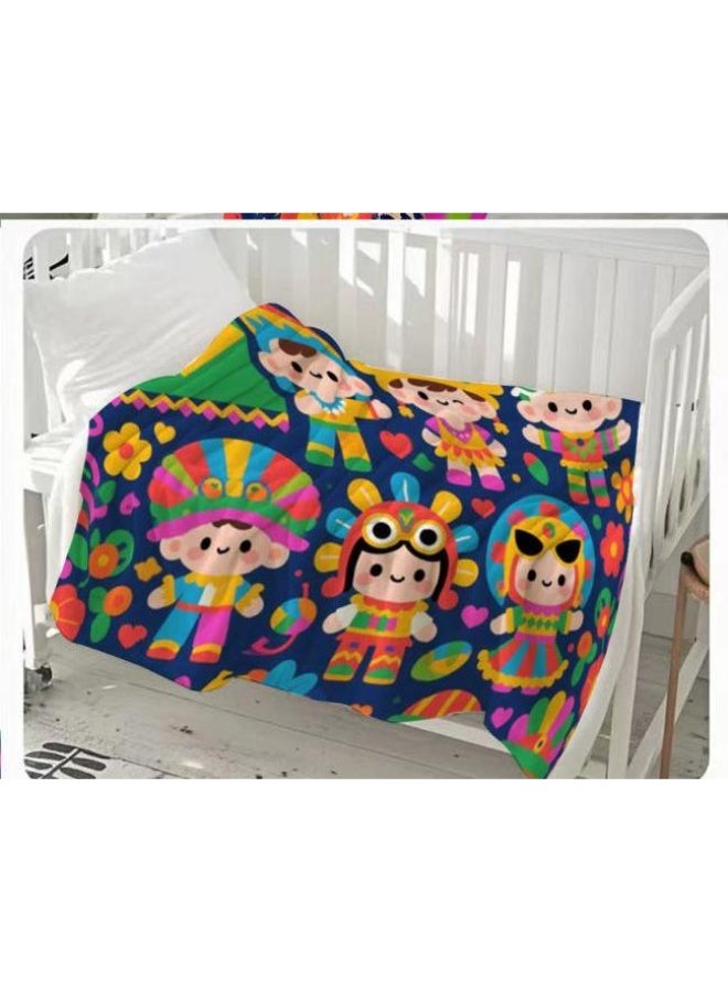 general Baby and children's cartoon flannel thin blanket (warm and comfortable, suitable for sleep, game use) 70cm*100cm - Image 2