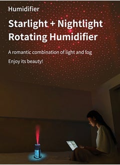 HEROCKX Humidifier USB Powered with Starry Sky Projection Timer Function for 6-8 Hours Auto Shut-off and Colorful Lighting Design Ideal for Bedroom Car and Office (white)  - Image 2