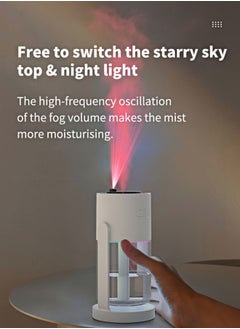 HEROCKX Humidifier USB Powered with Starry Sky Projection Timer Function for 6-8 Hours Auto Shut-off and Colorful Lighting Design Ideal for Bedroom Car and Office (white)  - Image 4