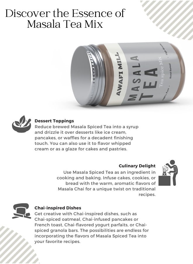 Awafi Mill Masala Spiced Tea | Aromatic Blend with Cinnamon Cardamom Cloves and Ginger  - Image 2