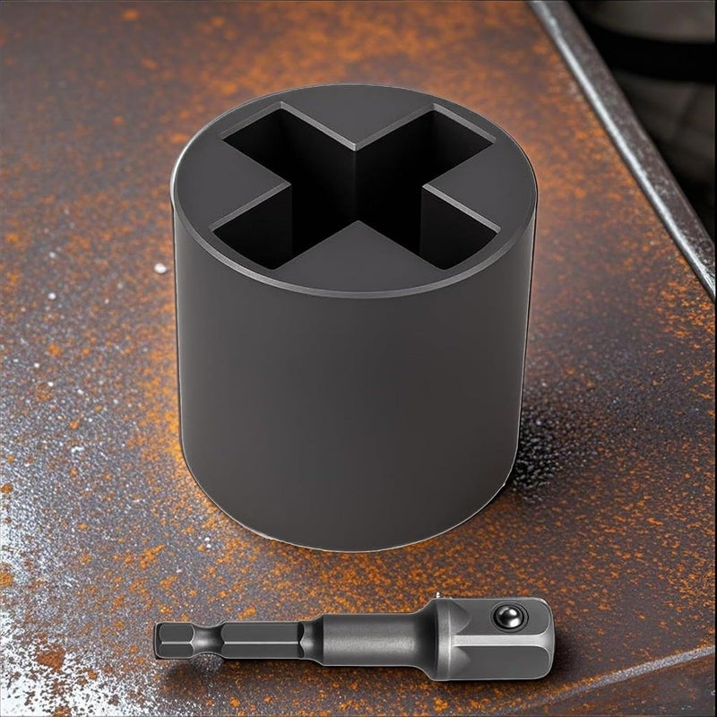 Drill to Trailer Jack Adapter - Steel Scissor Connector, Reinforced Operated Attachment, Compact Vehicle Lifting Tool, Strong Support for RV Camper Setup | Long Trip Leveling Home Garage Outdoors - Image 3