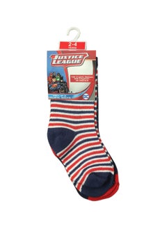 Justice League Superman Bamboo Cotton Sock Printed Pack Of 2 Red ,Blue 2-4Y  - Image 1