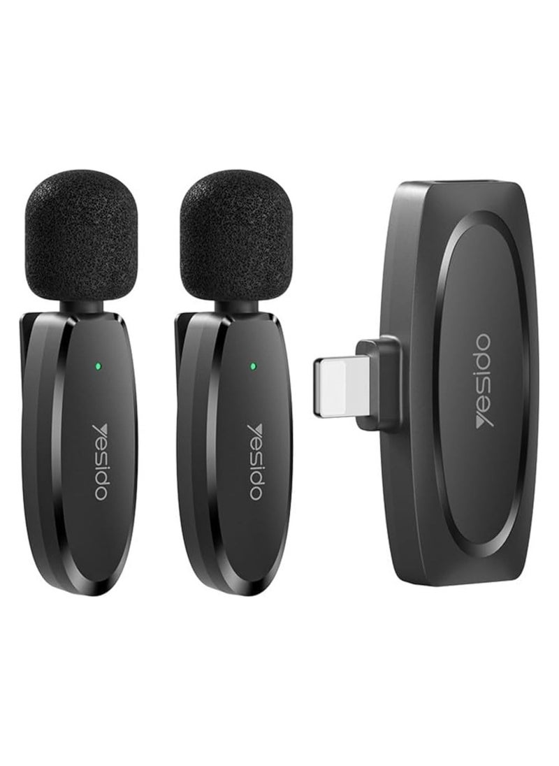 Yesido YESIDO KR14 Low-latency Wireless Lavalier Dual Microphone with Lightning Receiver | HighEnd  - Image 2