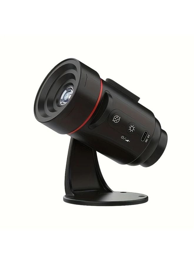 Black Star Projector 6 Film Discs Adjustable Brightness 360 Rotation USB Powered - Image 1