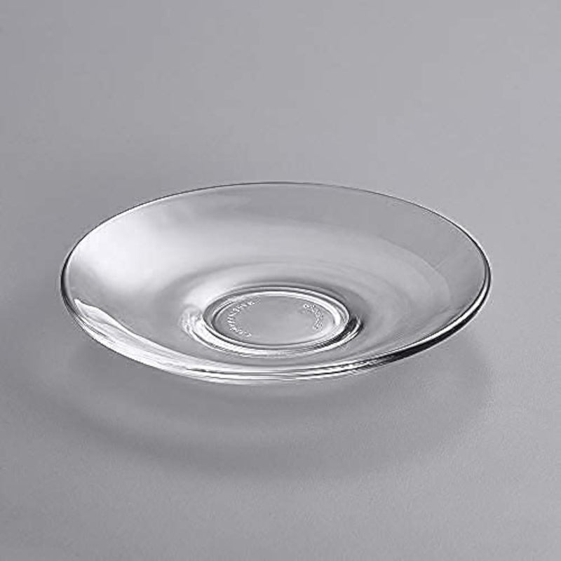 SHG ENTERPRISE SHG ENTERPRISE Crystal Clear Glass Saucer Set of 6 Glass Saucers Set Without Cup Glass Saucer Plate for Serving Tea Coffee Snacks  - Image 4