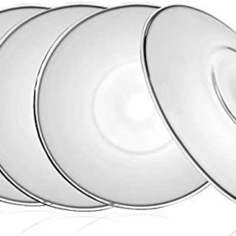 SHG ENTERPRISE SHG ENTERPRISE Crystal Clear Glass Saucer Set of 6 Glass Saucers Set Without Cup Glass Saucer Plate for Serving Tea Coffee Snacks  - Image 5