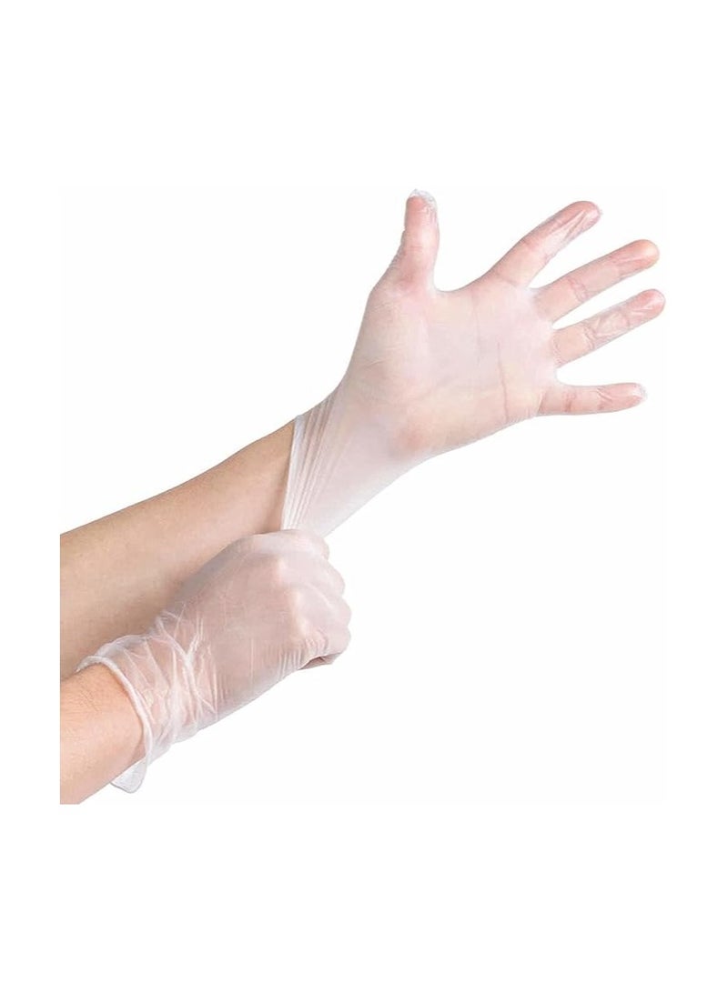 YASHFEEN 100-Piece Disposable Vinyl Gloves Powder Free, Clear Small - Image 2