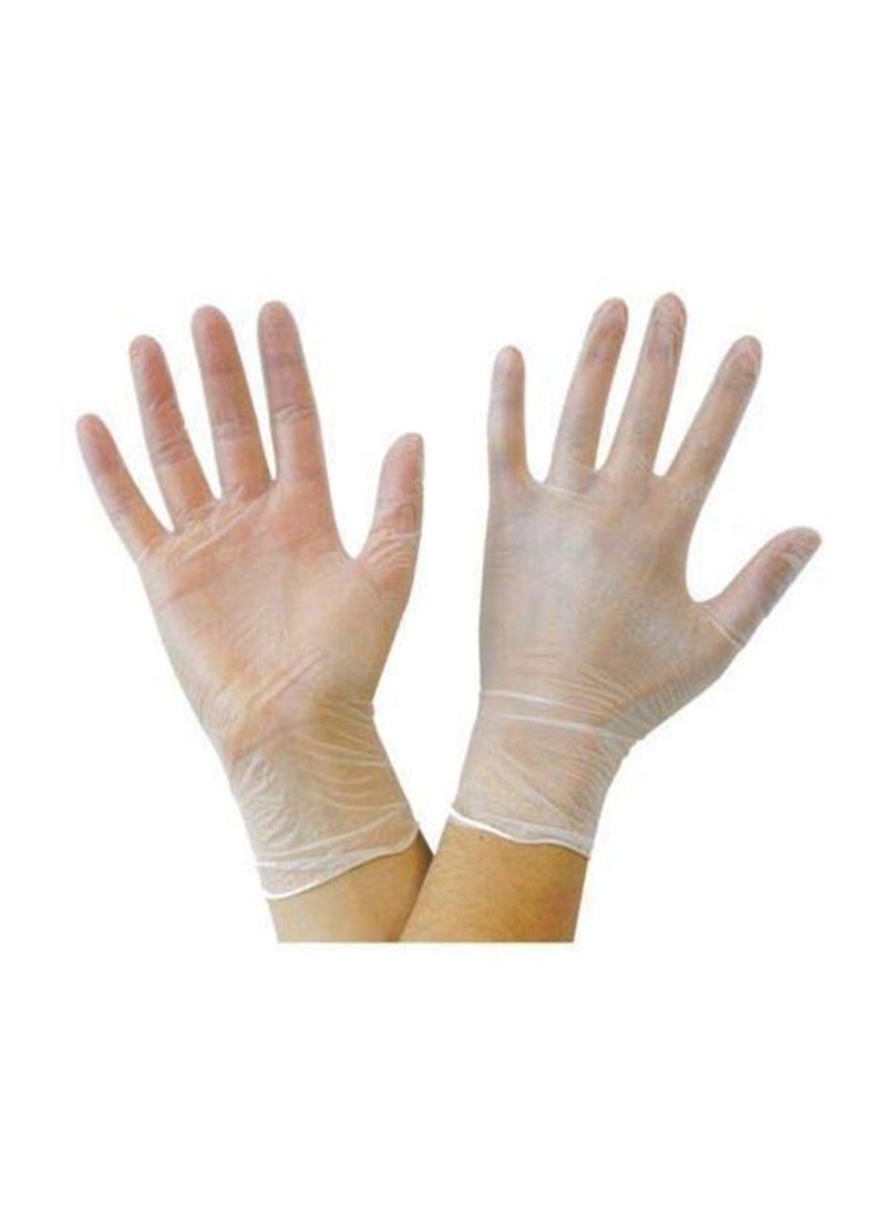 YASHFEEN 100-Piece Disposable Vinyl Gloves Powder Free, Clear Small - Image 4