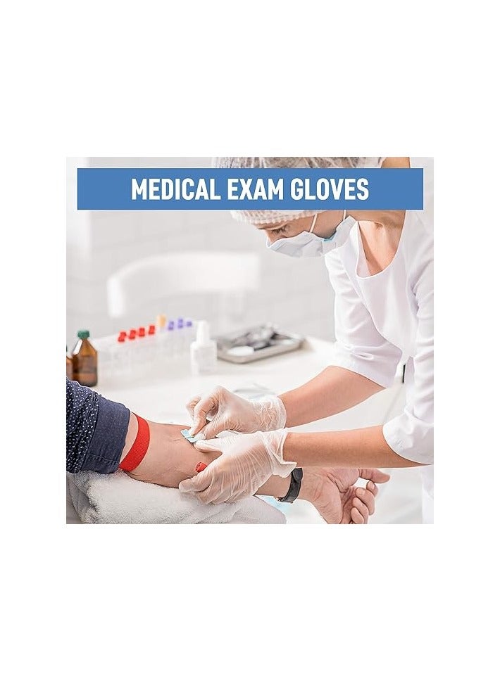 YASHFEEN 100-Piece Disposable Vinyl Gloves Powder Free, Clear Small - Image 5