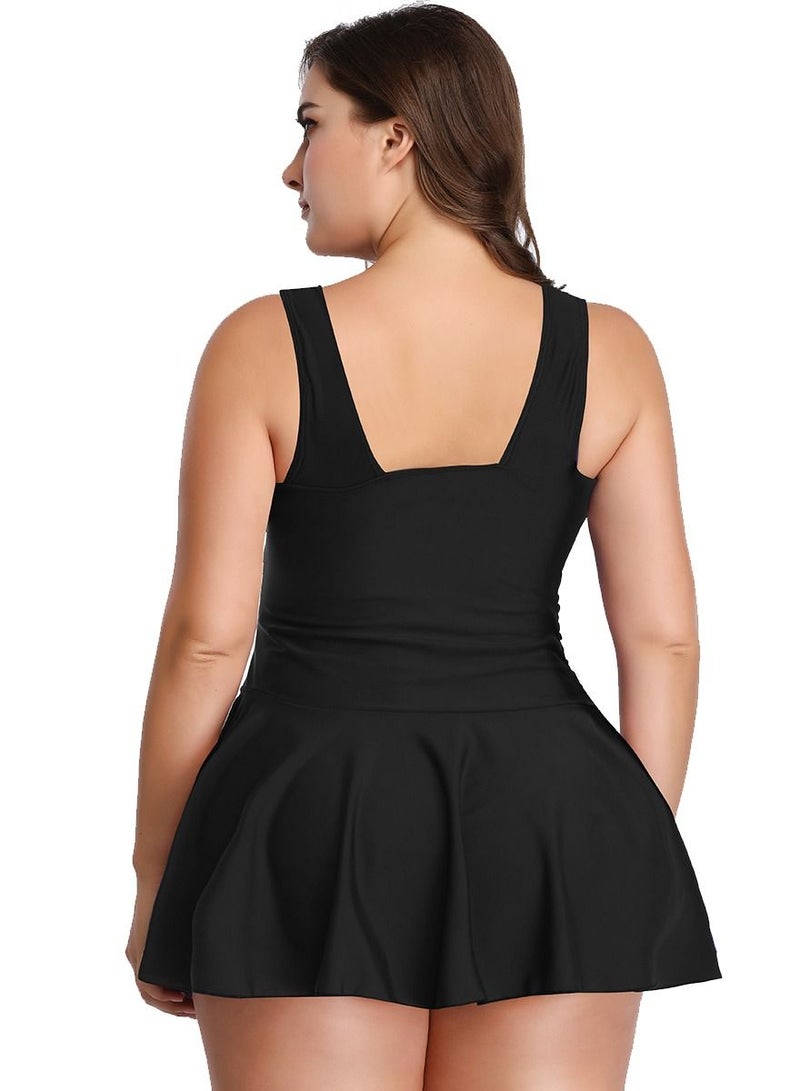 Loquat Black Skirt Style Split Bikini Big Size Swimsuit Female - Image 3