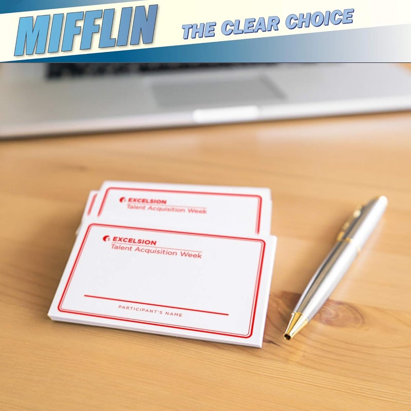 MIFFLIN -USA Name Badge Inserts, 2.25x3.5" or 3.5x2.25" Badge Inserts (120 Cardstock Refills, 15 Sheets), Compatible with Inkjet, Laser Printer, and Printable Badge Inserts - Image 5