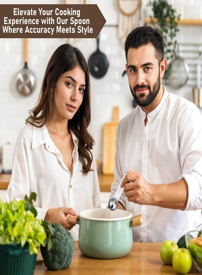 WJIAAA 2pcs 1 Teaspoon(1/3 tbsp | 5 ml | 5 cc | 1/6 oz) Measuring Spoons, 18/8 Food Grade Stainless Steel, Wide Handle Anti-Shake More Corrosion Resistant, Measure Ground Grains Coffee Spices Protein - Image 5