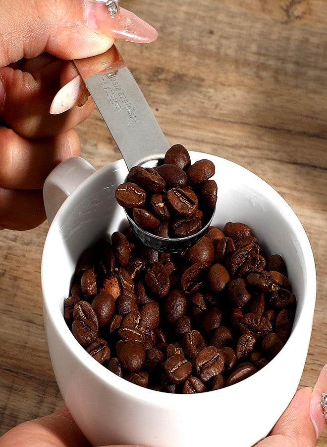 WJIAAA 2pcs 1 Teaspoon(1/3 tbsp | 5 ml | 5 cc | 1/6 oz) Measuring Spoons, 18/8 Food Grade Stainless Steel, Wide Handle Anti-Shake More Corrosion Resistant, Measure Ground Grains Coffee Spices Protein - Image 4