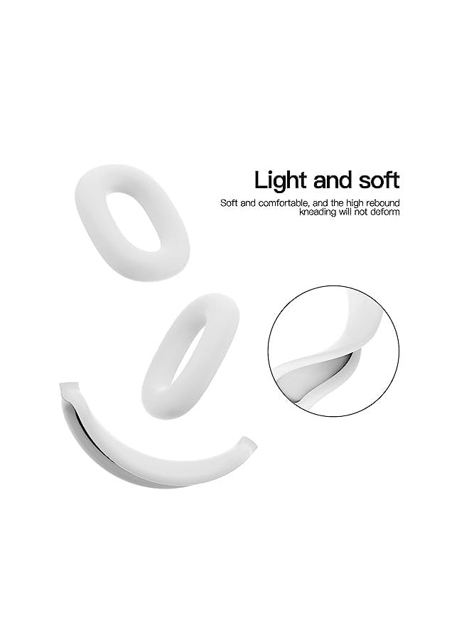 erorex - 2 In 1 Silicone Case For Air Pods Max Headphones Anti Scratch Ear Pad Case Cover Headband Cover For Air Pods Max Accessories Soft Silicone Skin Protector For Air Pods Max White - Image 1