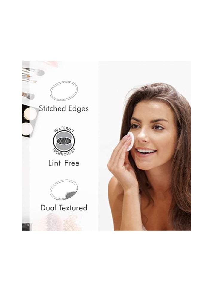 Tulips Tulips 50 Round Facial Cotton Pads in a Ziplock Bag (Pack of 2); Made from 100% Pure Soft Cotton, Best for Applying & Removing Makeup, safe for sensitive Skin  - Image 2