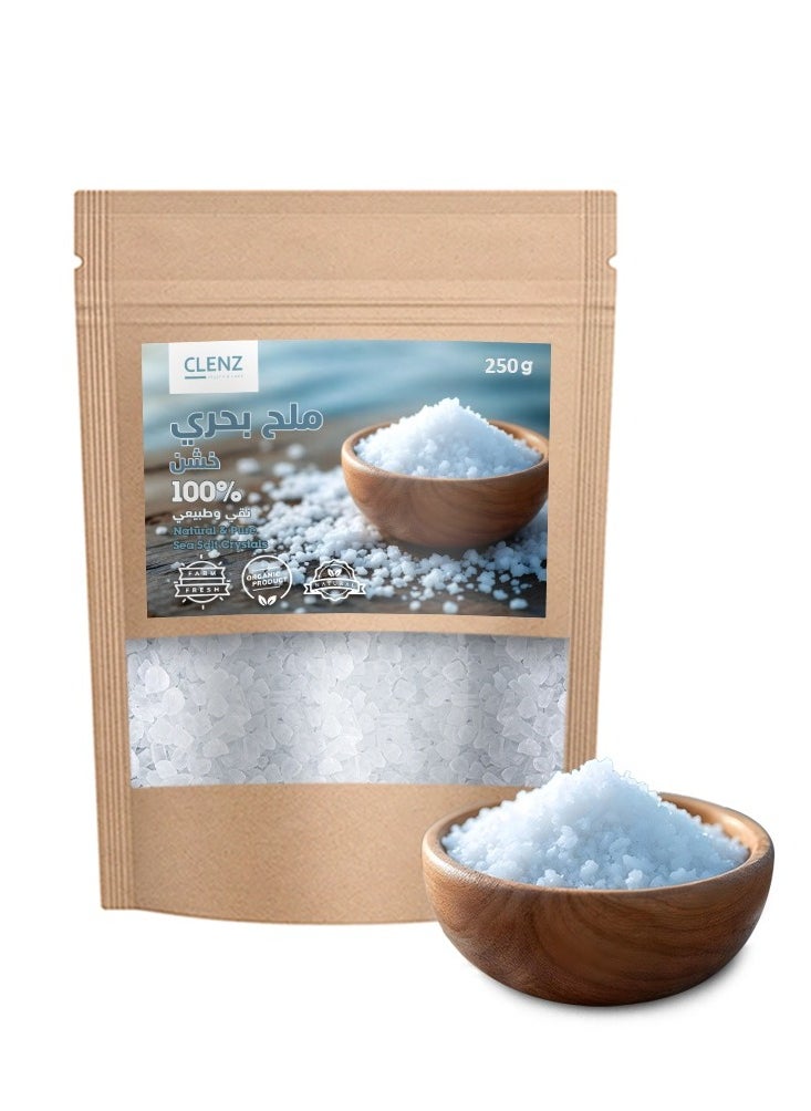 CLENZ - 100% Natural And Pure Sea Salt Crystals - 250g - Image 1
