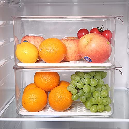 INKULTURE Stackable Vegetable And Fruit Fridge Storage Organiser Container With, 5.5L | Pack of 01(Plastic) - Image 5