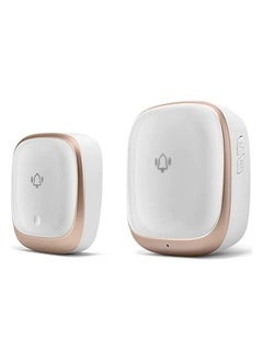 Arabest Wireless Doorbell,Push Button Self-powered Transmitter Waterproof Flashing Door Bell, 38 Chimes 5 Volume Levels (Gold)  - Image 1