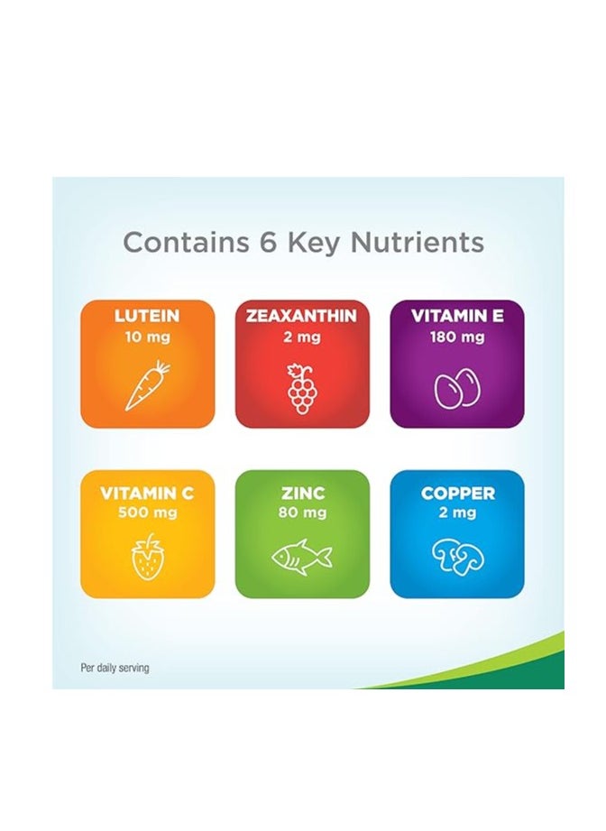 Bausch + Lomb PreserVision AREDS Eye Vitamin & Mineral Supplement, with Lutein, Vitamin C, Zeaxanthin, Zinc, and Vitamin E, 60 Softgel Capsules  - Image 3