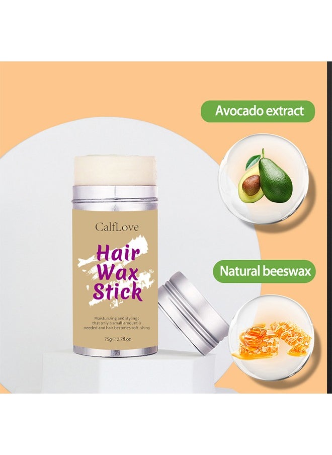 CalfLove Hair Wax Stick Strong and Long Lasting,Contains Avocado And Beeswax To nourish Your Hair,Hold Non Greasy Styling Wax for Flyaways Edge Frizz Hair Suitable for Unisex  - Image 1