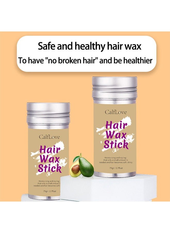 CalfLove Hair Wax Stick Strong and Long Lasting,Contains Avocado And Beeswax To nourish Your Hair,Hold Non Greasy Styling Wax for Flyaways Edge Frizz Hair Suitable for Unisex  - Image 2