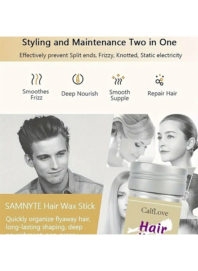 CalfLove Hair Wax Stick Strong and Long Lasting,Contains Avocado And Beeswax To nourish Your Hair,Hold Non Greasy Styling Wax for Flyaways Edge Frizz Hair Suitable for Unisex  - Image 5