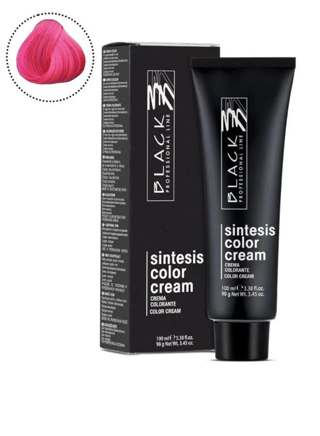 بلاك بروفيشينال لاين كريم سينتيسيس الأسود بابلغوم بينك - لون شعر نابض مع تصبغ مكثف - Image 1