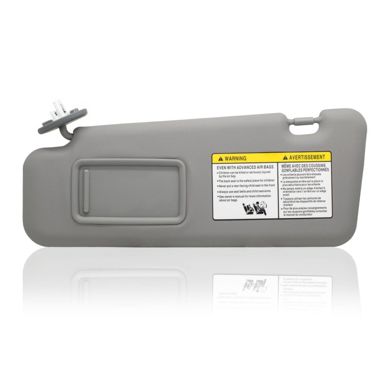 NHILES Left Driver Side Sun Visor Compatible with Toyota Highlander 2008 2009 2010 2011 2012 2013 Replaces# 74320-48500-B0 Color Gray - Image 1
