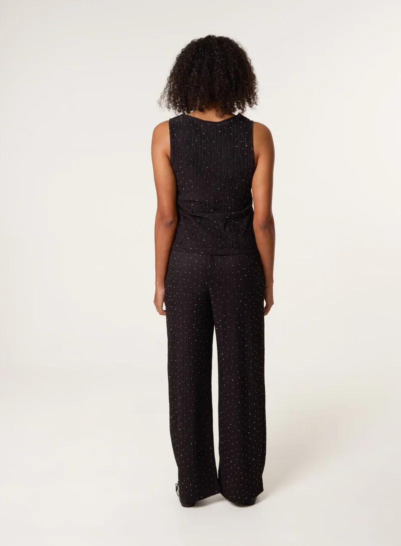 Blue Vanilla Rhinestone Waistcoat &amp; Trouser Set