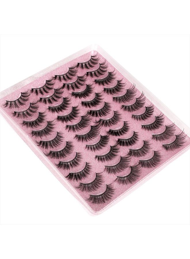 alphonse 20 Pairs False Eyelashes 3D Faux Mink Lashes Natural Look Wispy Fake Eyelashes ALPHONSE 16-20MM Fluffy Volume Long Thick Lashes Pack 5 Styles Mixed - Image 5